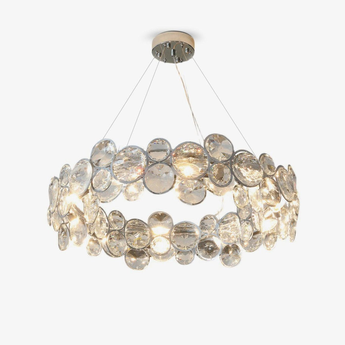 Cuthaiel Postmodern Luxury Round Chrome Crystal Chandelier