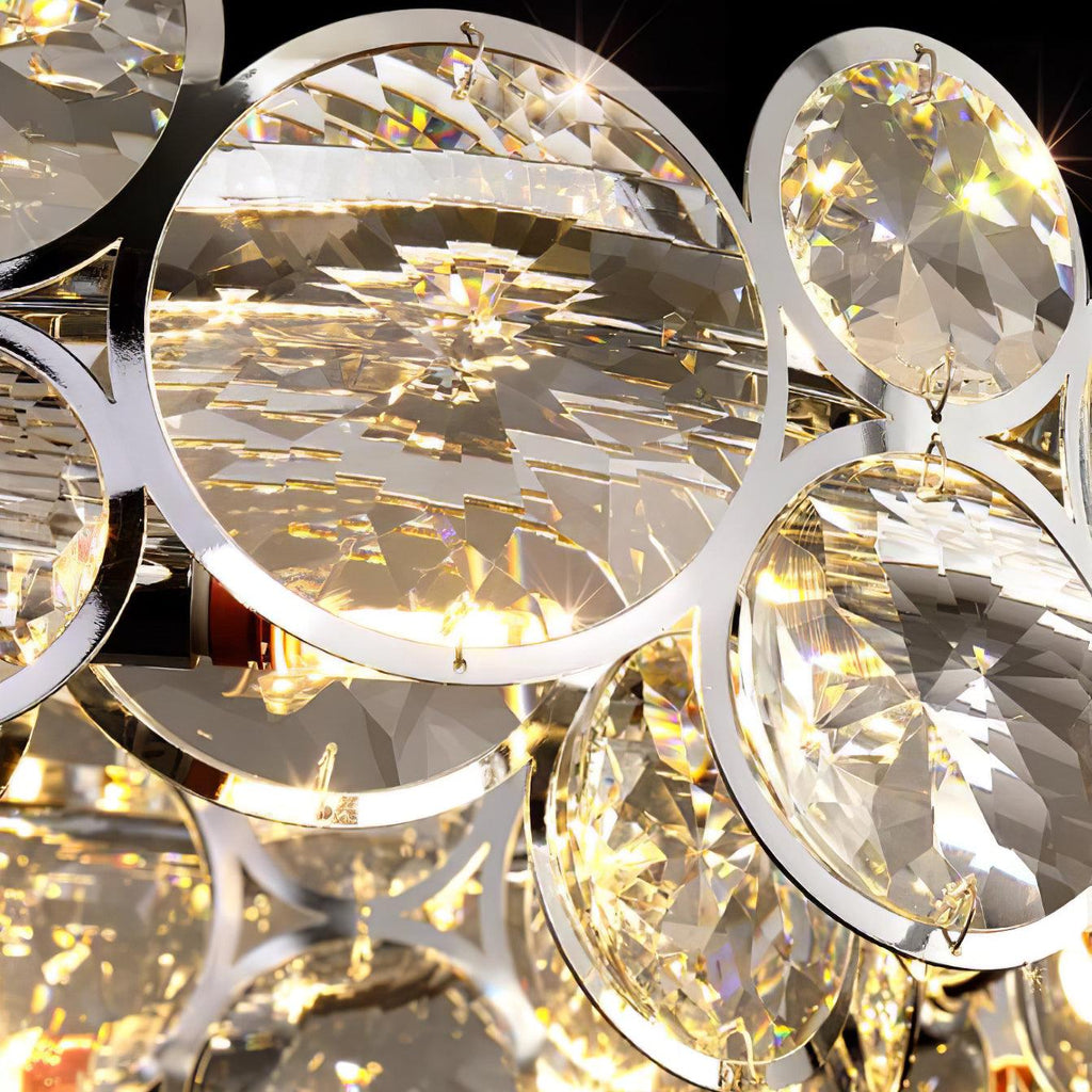Cuthaiel Postmodern Luxury Round Chrome Crystal Chandelier