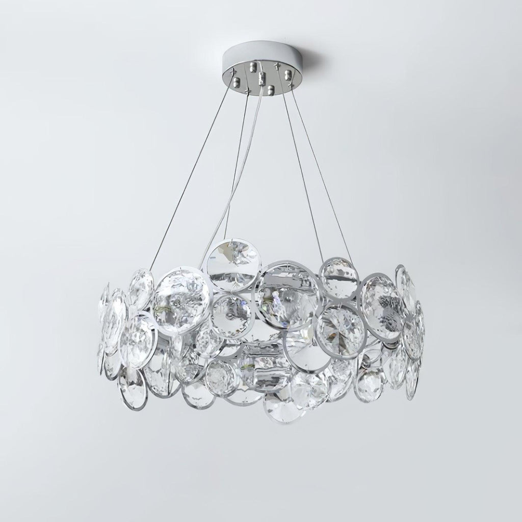 Cuthaiel Postmodern Luxury Round Chrome Crystal Chandelier