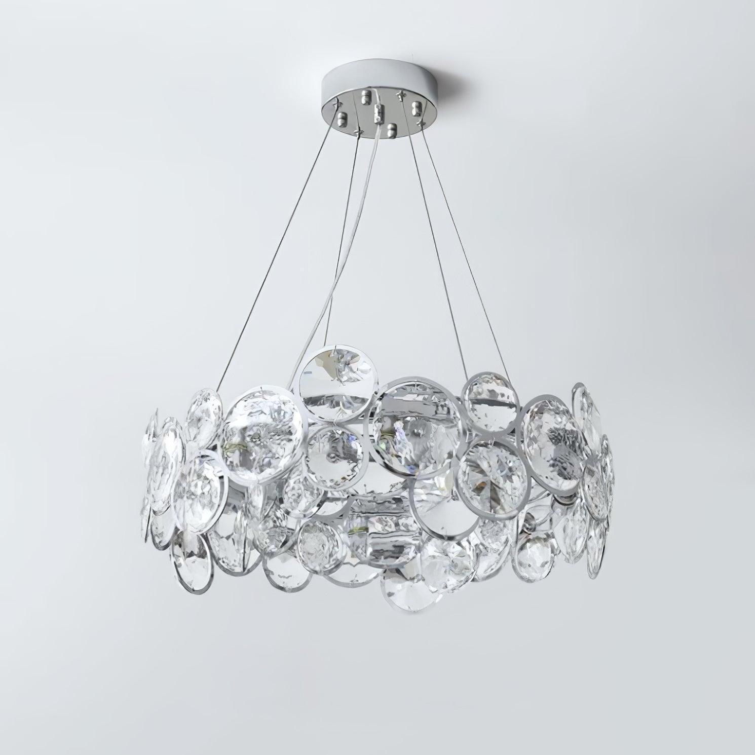 Cuthaiel Postmodern Luxury Round Chrome Crystal Chandelier