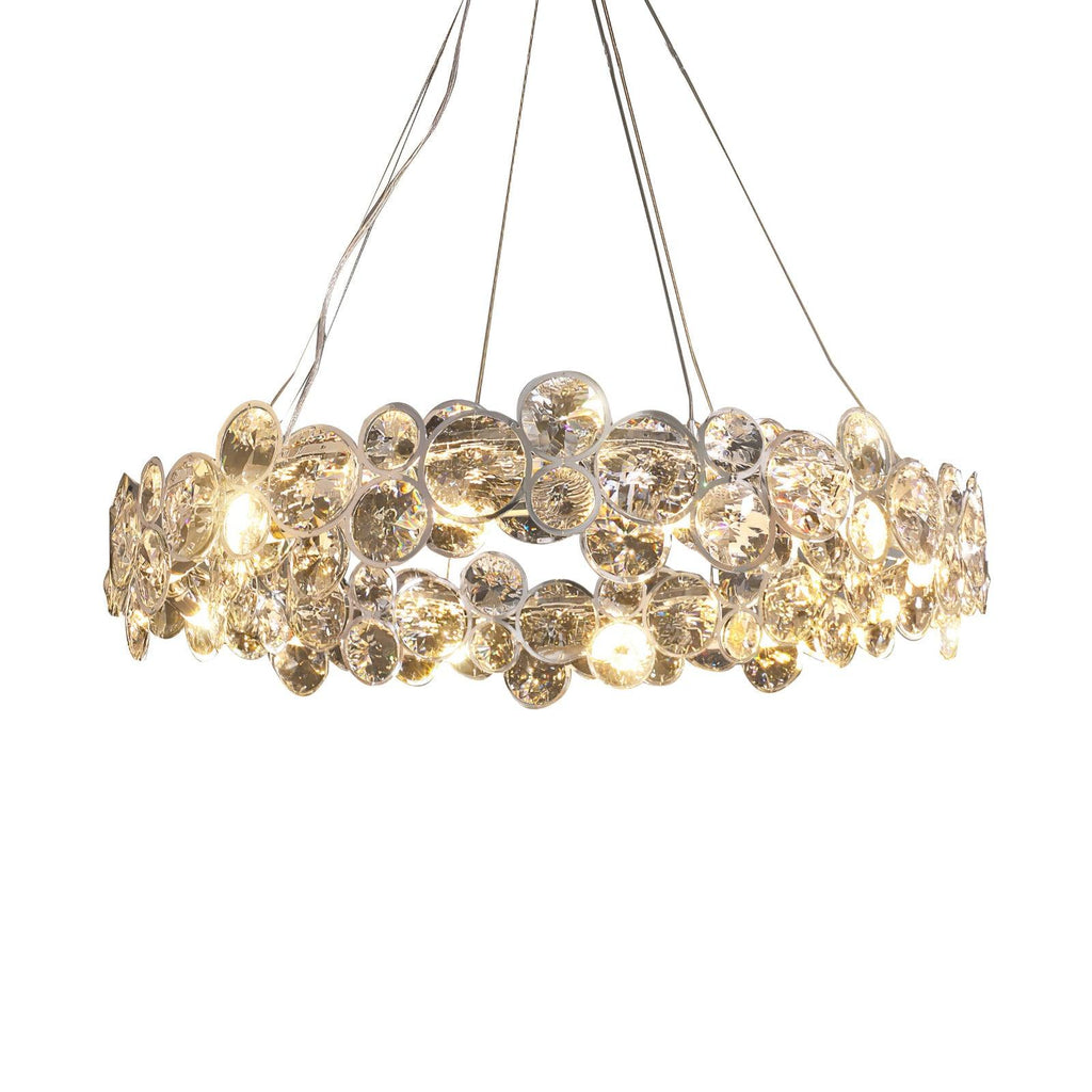 Cuthaiel Postmodern Luxury Round Chrome Crystal Chandelier