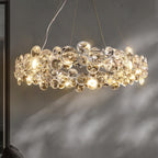Cuthaiel Postmodern Luxury Round Chrome Crystal Chandelier