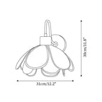 Florayne Vintage Floral Glass Wall Lamp