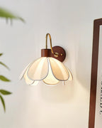 Florayne Vintage Floral Glass Wall Lamp