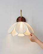 Florayne Vintage Floral Glass Wall Lamp