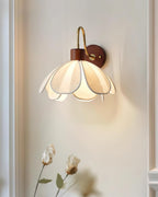 Florayne Vintage Floral Glass Wall Lamp