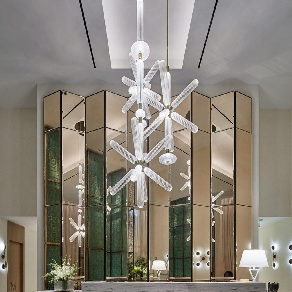 Solara Pendant Lamp Crystal Cylinder Cipher Contemporary