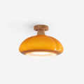 Ambrina Amber Glass Semi Flush Mount Ceiling Light