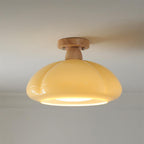 Ambrina Amber Glass Semi Flush Mount Ceiling Light