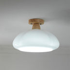 Ambrina Amber Glass Semi Flush Mount Ceiling Light