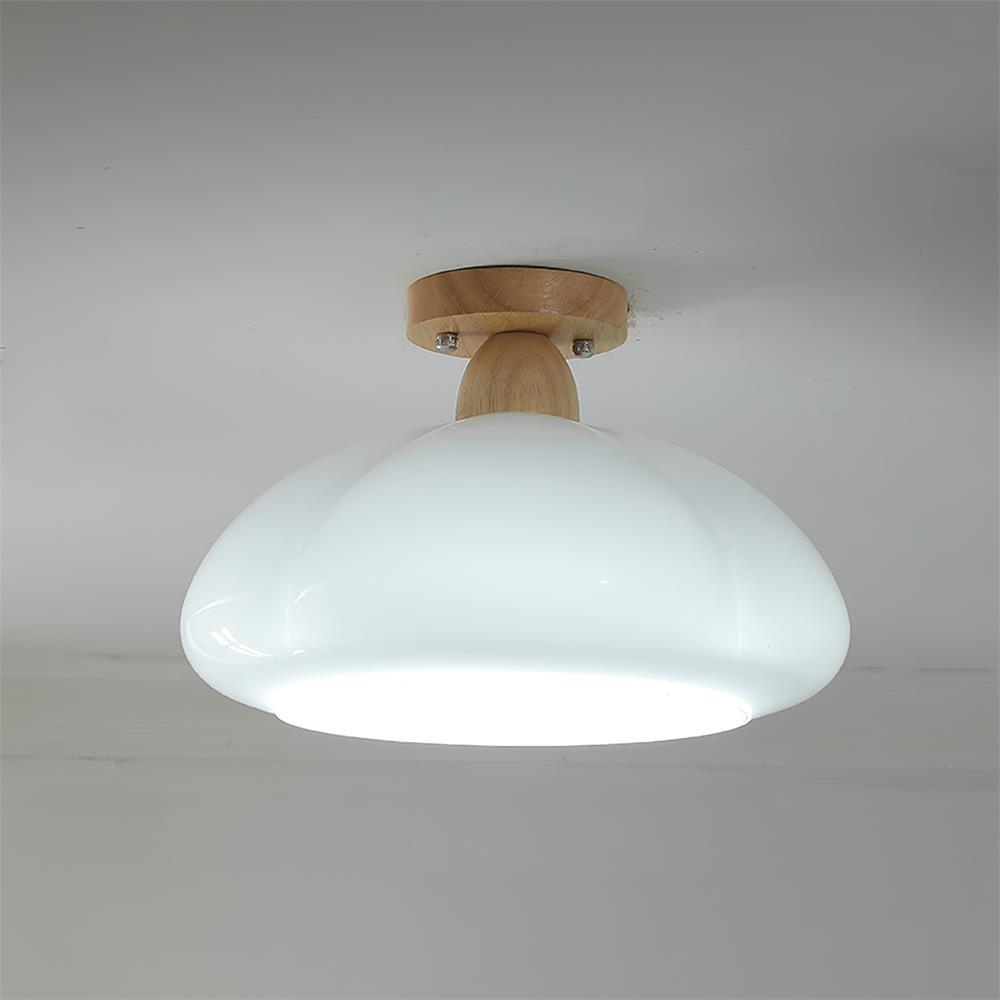 Ambrina Amber Glass Semi Flush Mount Ceiling Light