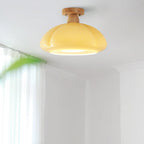 Ambrina Amber Glass Semi Flush Mount Ceiling Light