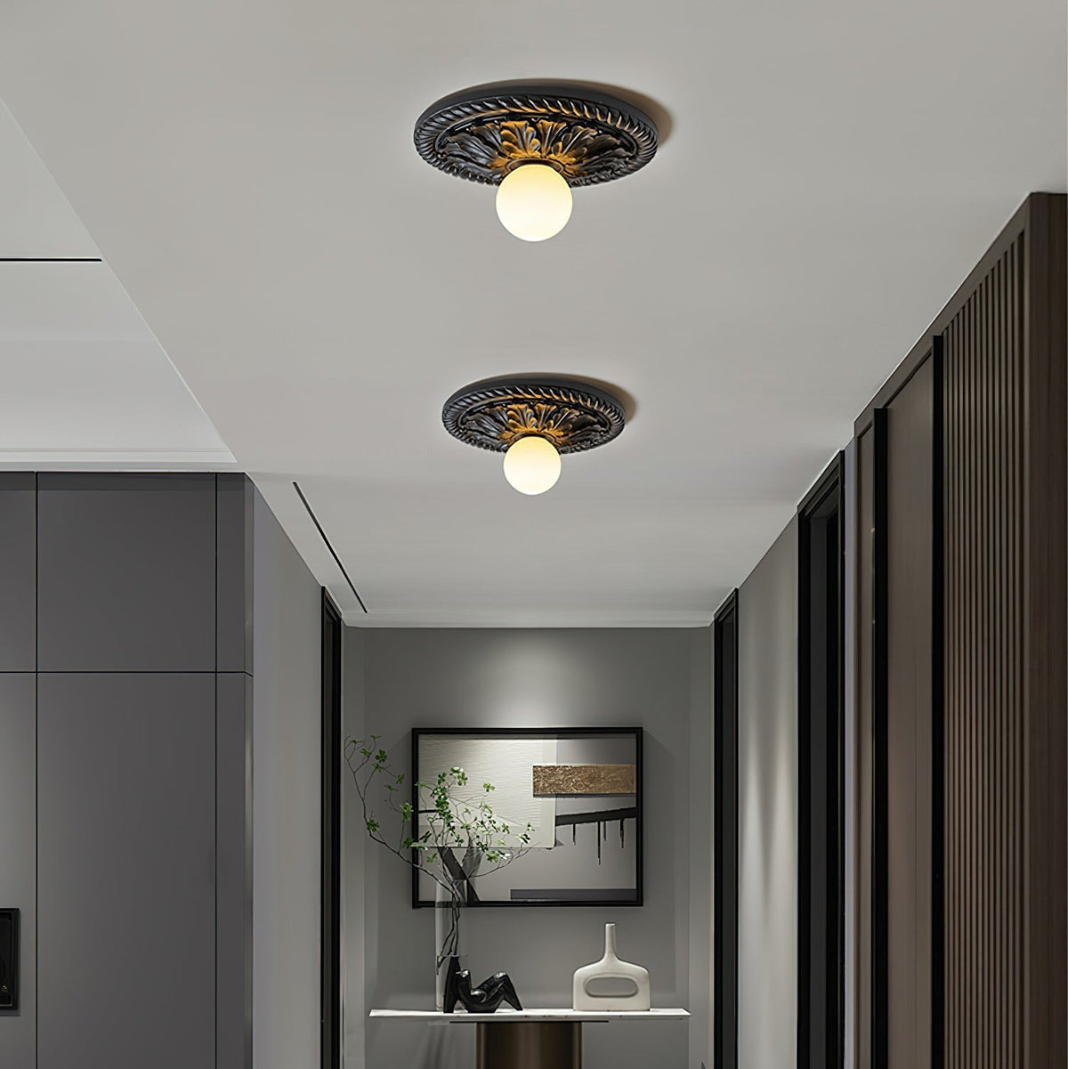 Silva Vintage Ceiling Light Farmhouse  Cream-colored