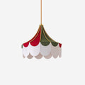 Circus Fabric Pendant Lamp Scalloped Nostalgic Playful