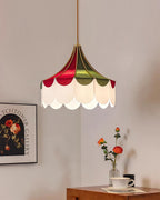 Circus Fabric Pendant Lamp Scalloped Nostalgic Playful