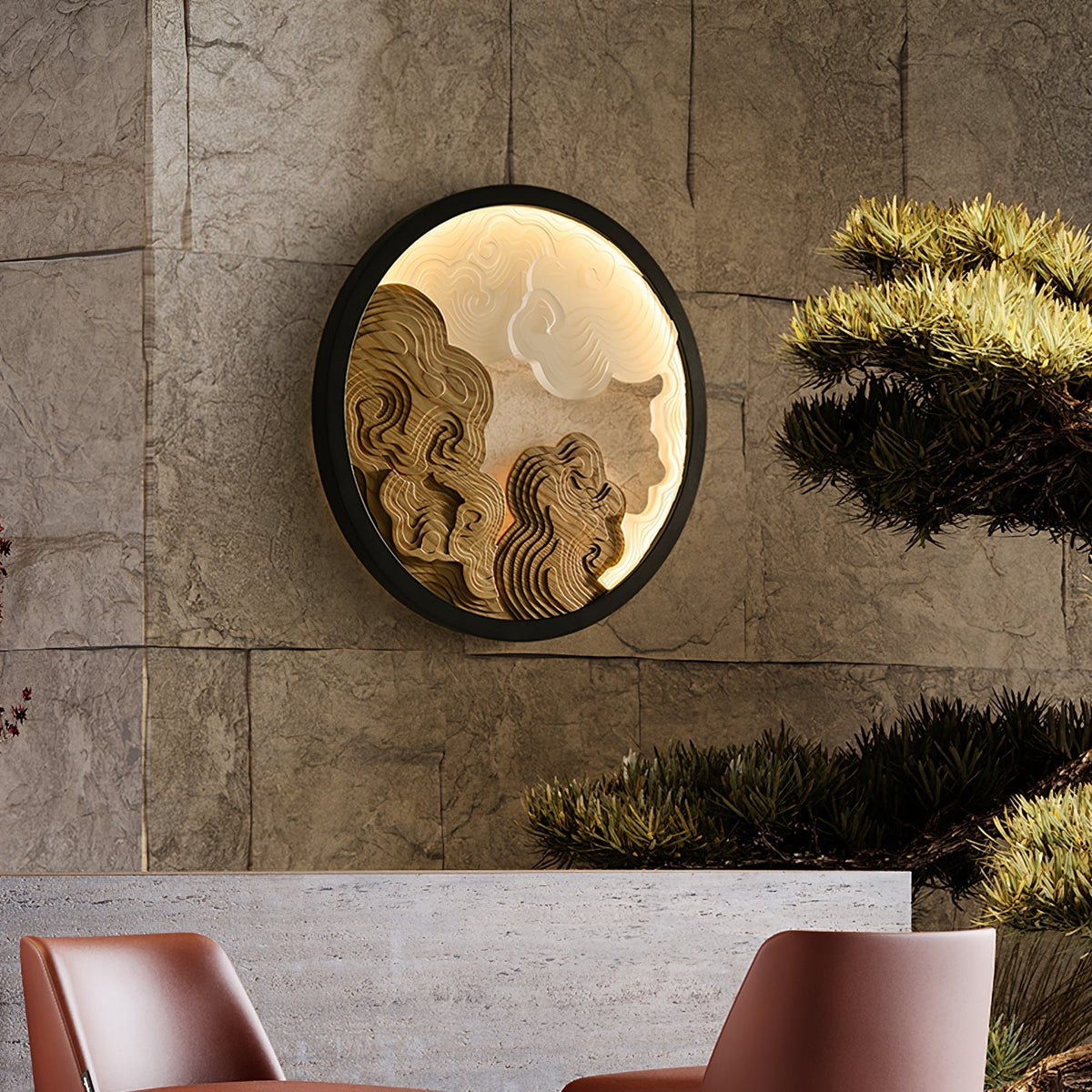Cirrus Modern Wood & Acrylic Wall Light