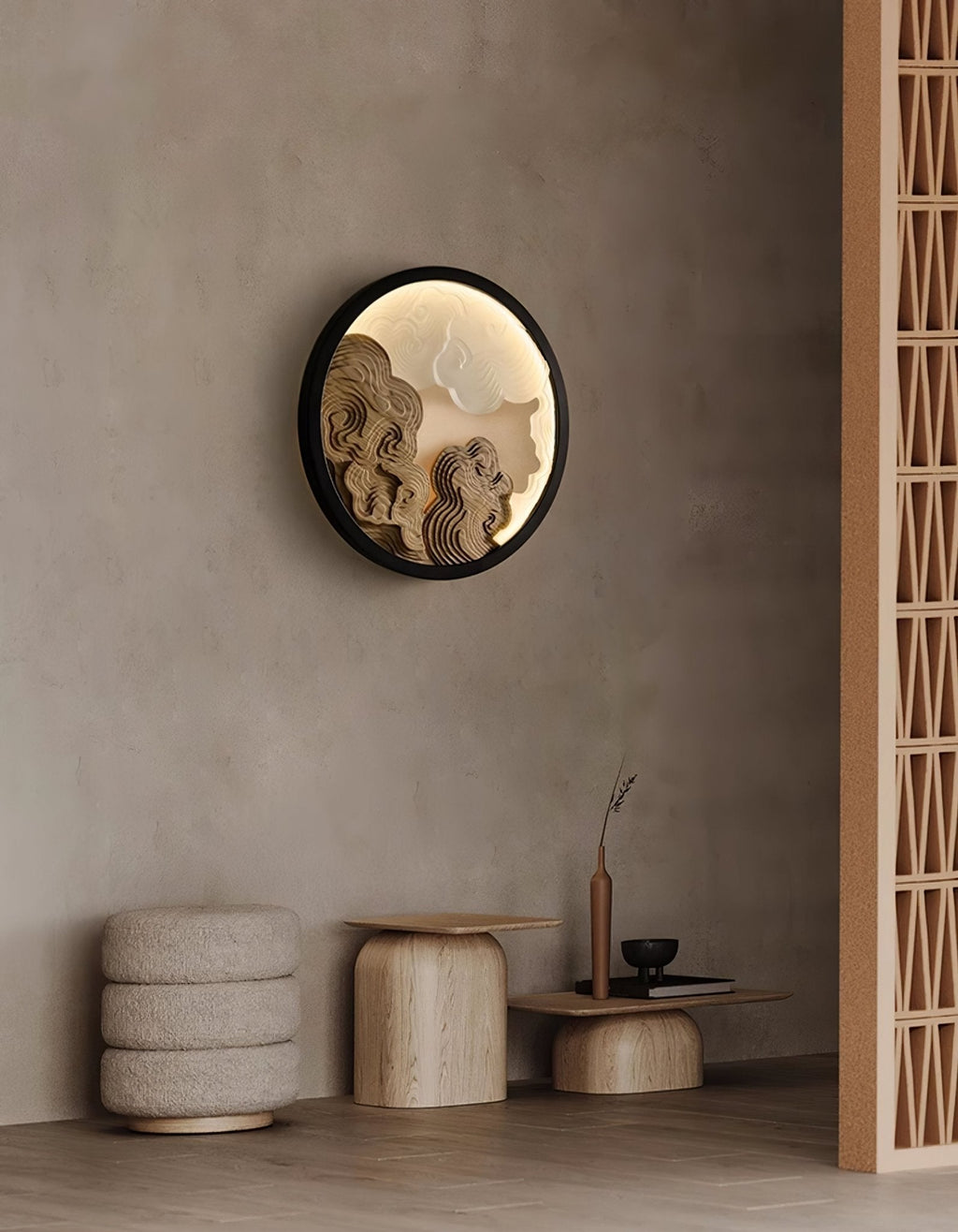 Cirrus Modern Wood & Acrylic Wall Light