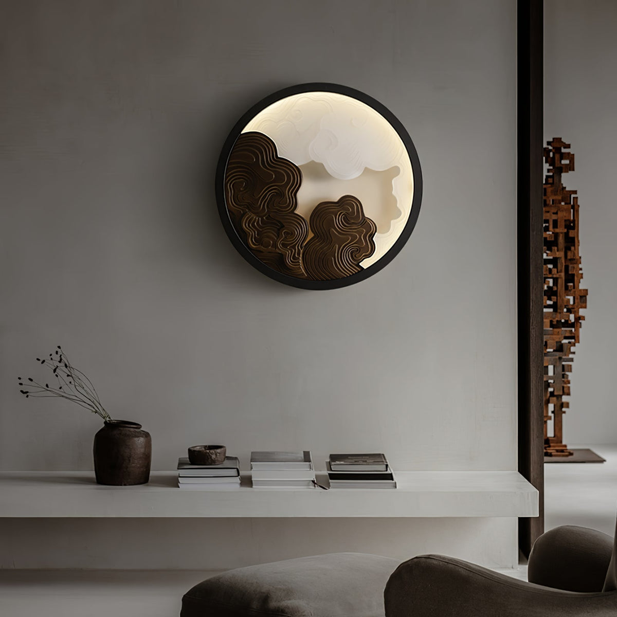 Cirrus Modern Wood & Acrylic Wall Light