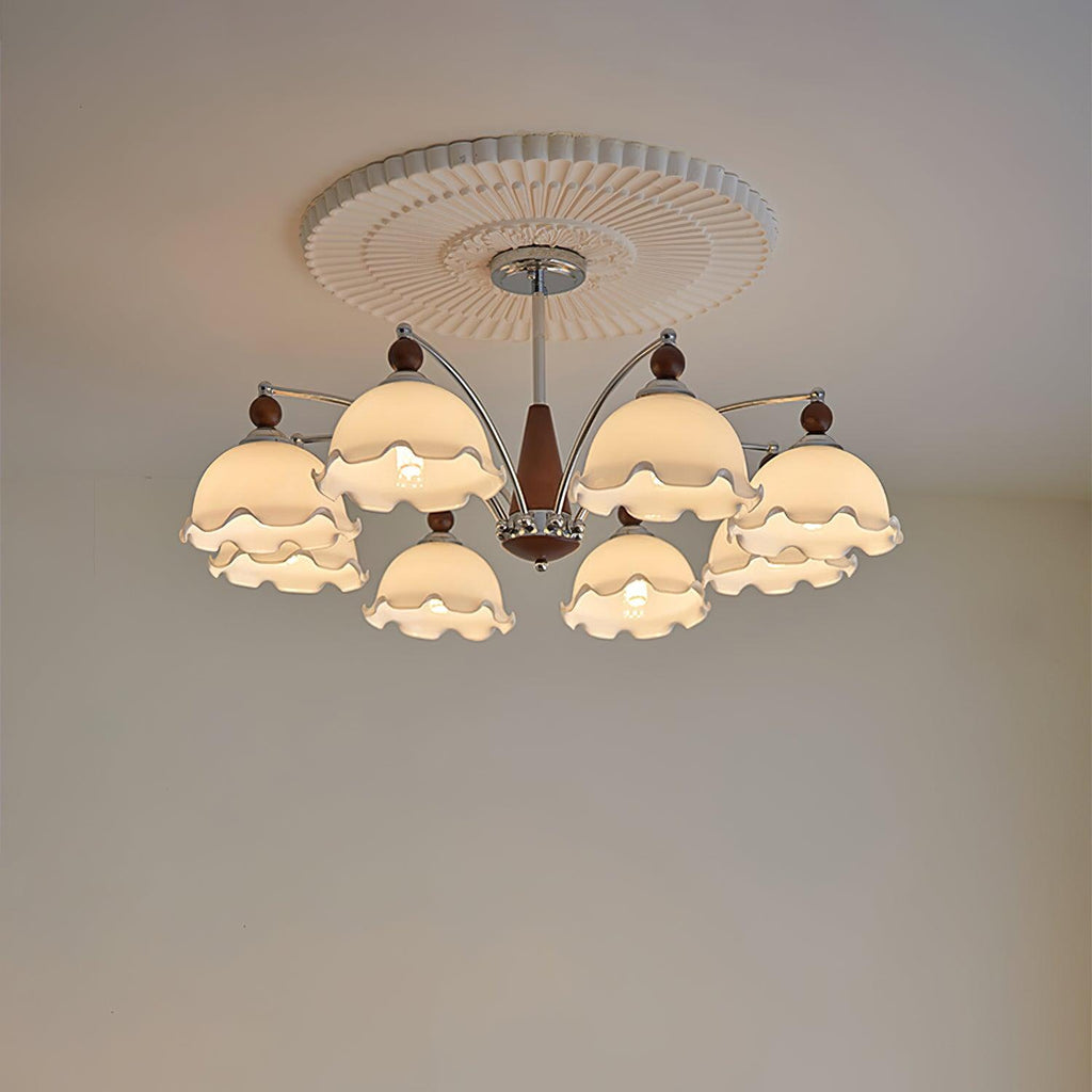 Claudia Flowers Chandelier Vintage Floral Elegance
