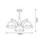 Claudia Flowers Chandelier Vintage Floral Elegance