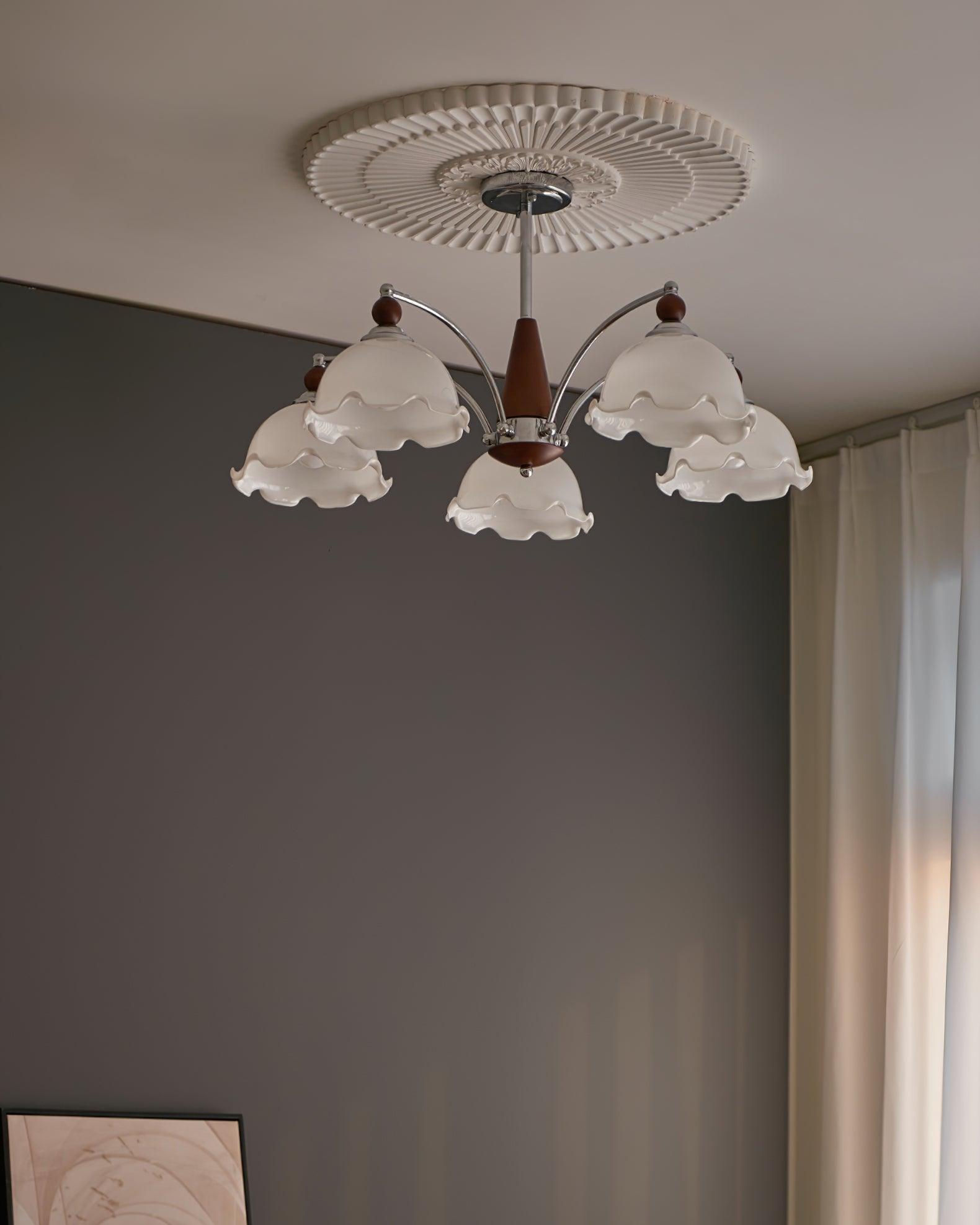Claudia Flowers Chandelier Vintage Floral Elegance