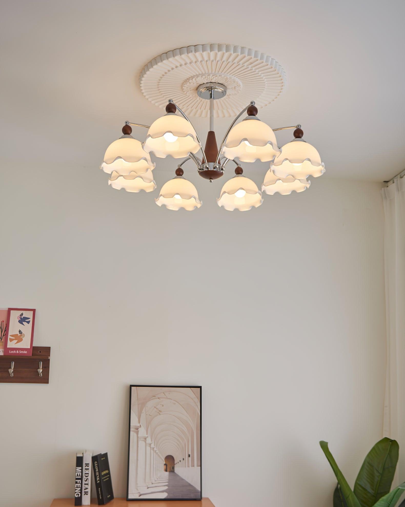 Claudia Flowers Chandelier Vintage Floral Elegance