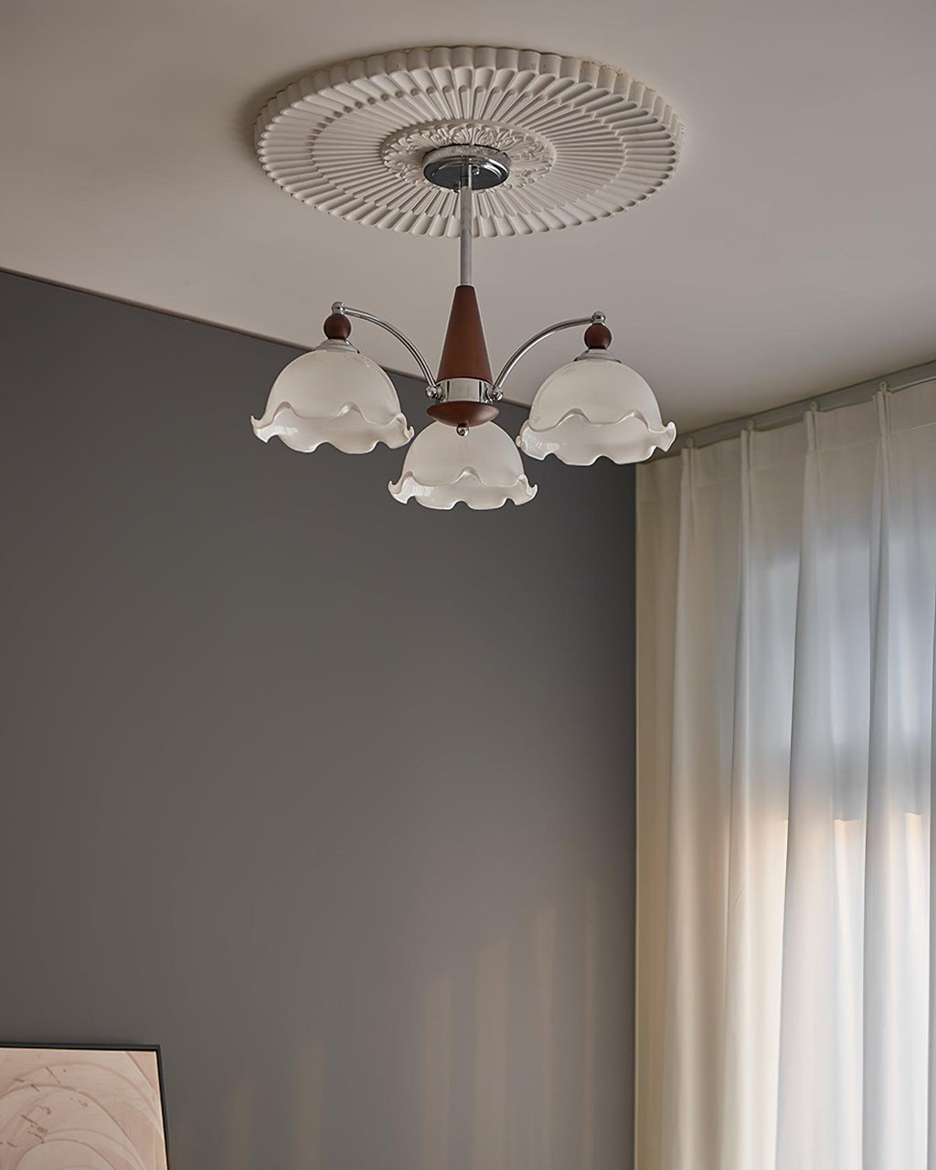 Claudia Flowers Chandelier Vintage Floral Elegance