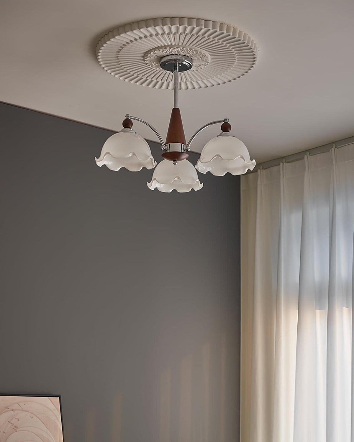 Claudia Flowers Chandelier Vintage Floral Elegance