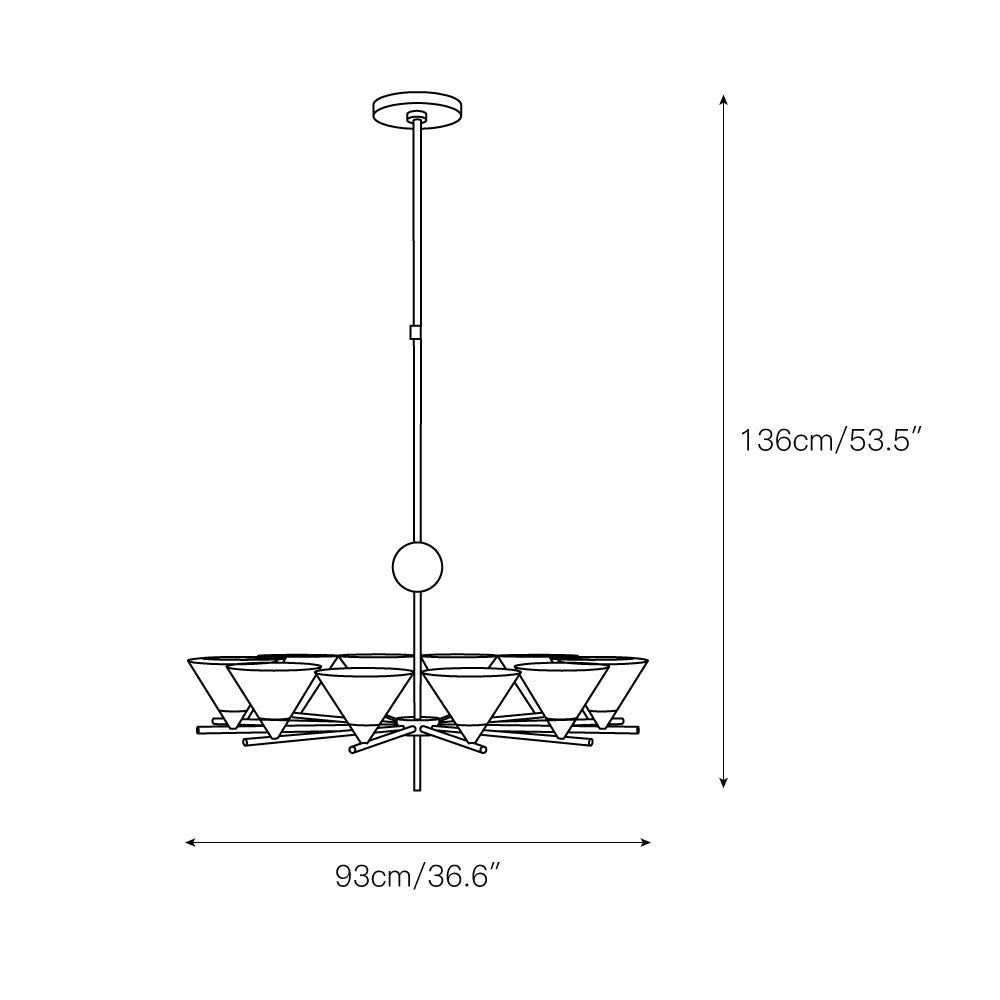 Bloom Large Vintage Marble Chandelier