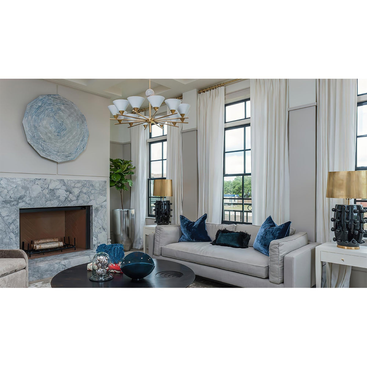 Bloom Large Vintage Marble Chandelier