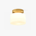 Elsilisra Nordic Art Brass Glass Flush Mount Ceiling Light