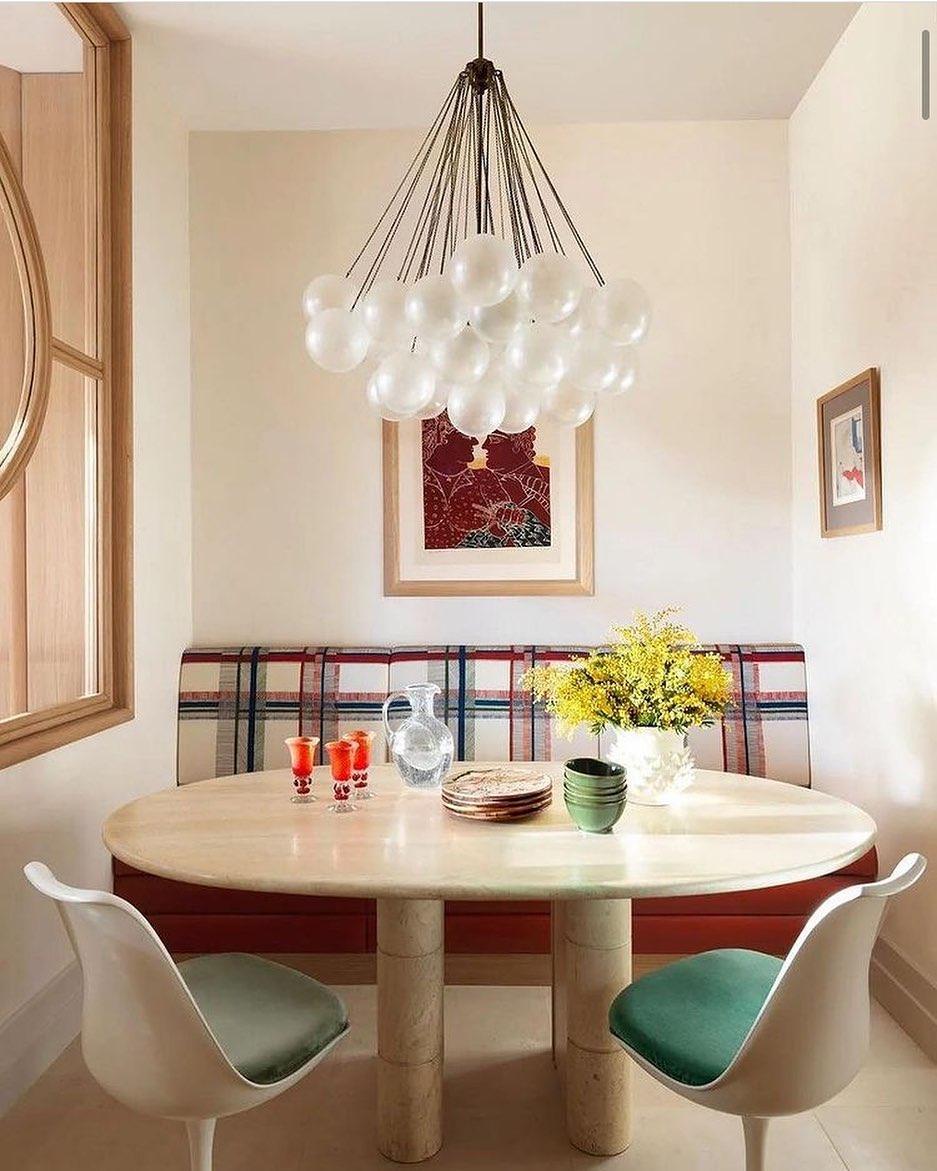 Lustra Chandelier Bubble Frosted Glass