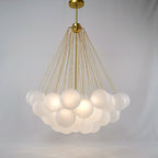 Lustra Chandelier Bubble Frosted Glass