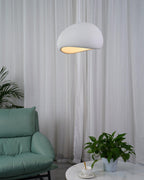 Solara Pendant Lamp Plaster Half Dome Plug In Wabi Sabi