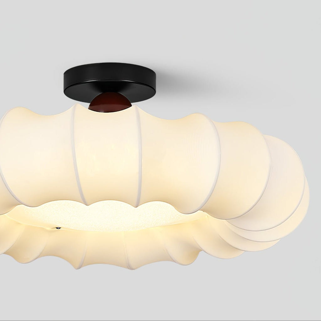 Cloudelle Modern Fabric & Wood Ceiling Light
