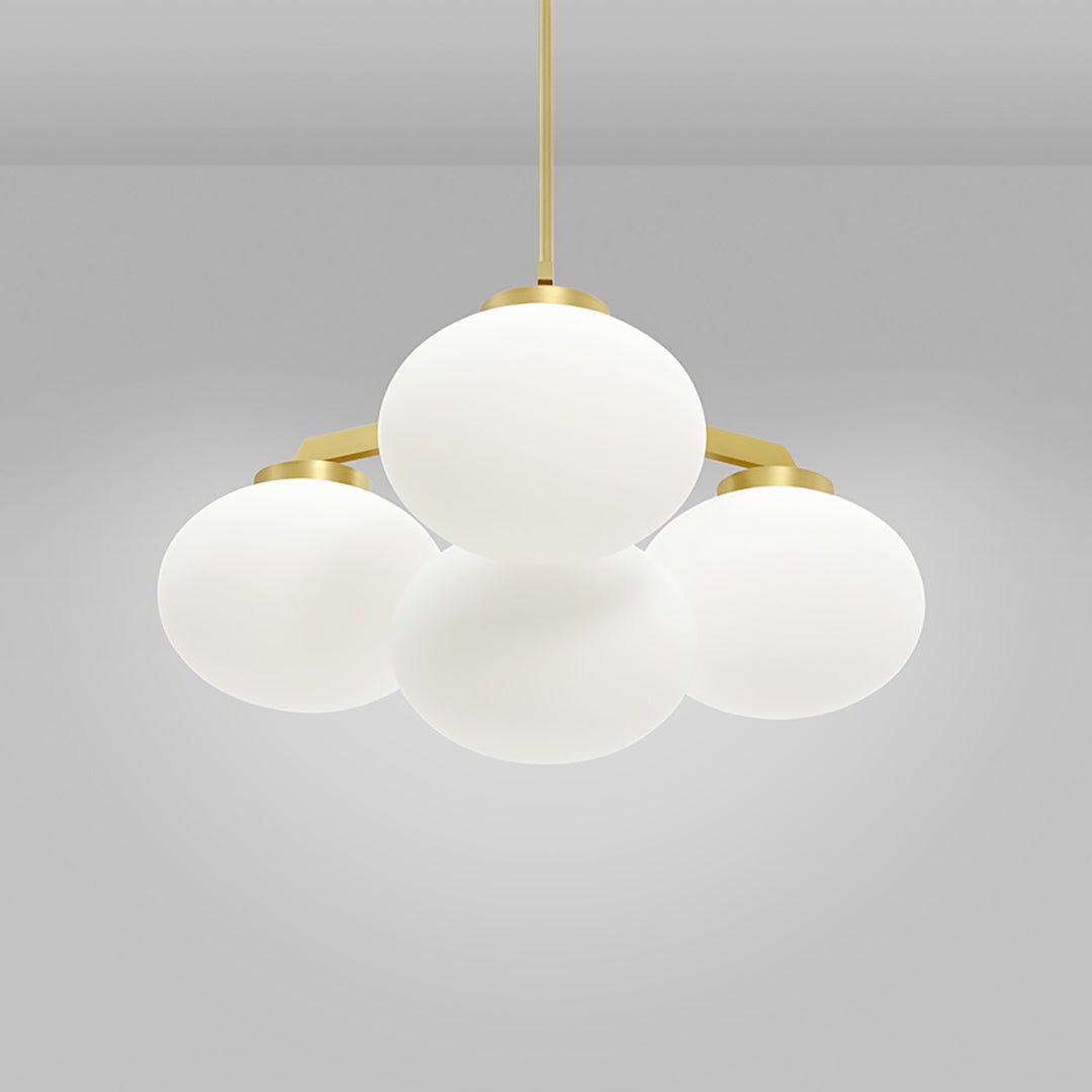 Edge Premium Elegance Brass Glass Chandelier