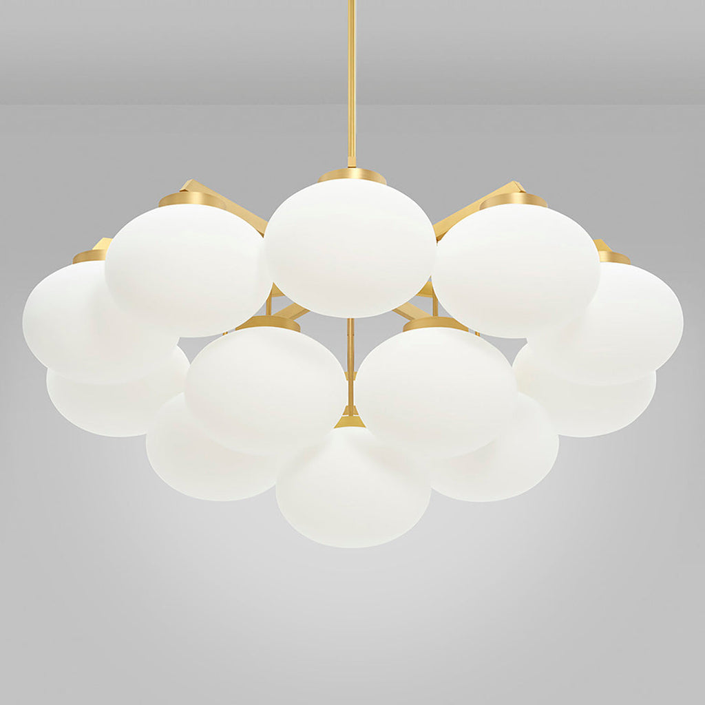 Edge Premium Elegance Brass Glass Chandelier
