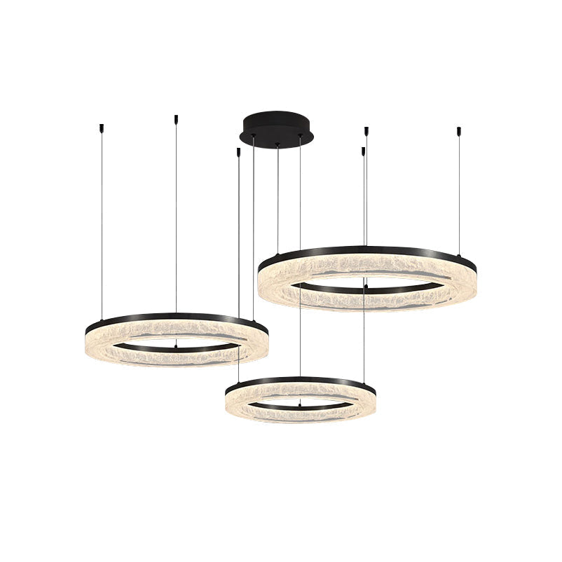 Idyll Modern Minimalist Round LED Resin Chandelier