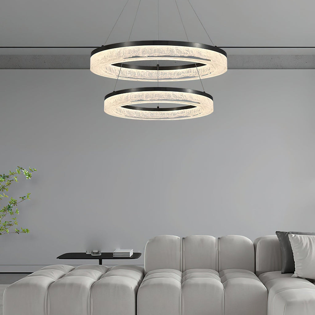 Idyll Modern Minimalist Round LED Resin Chandelier