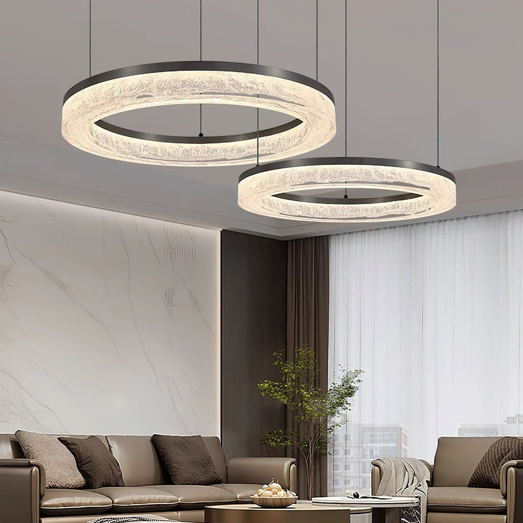 Idyll Modern Minimalist Round LED Resin Chandelier