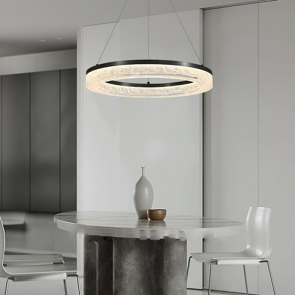 Idyll Modern Minimalist Round LED Resin Chandelier