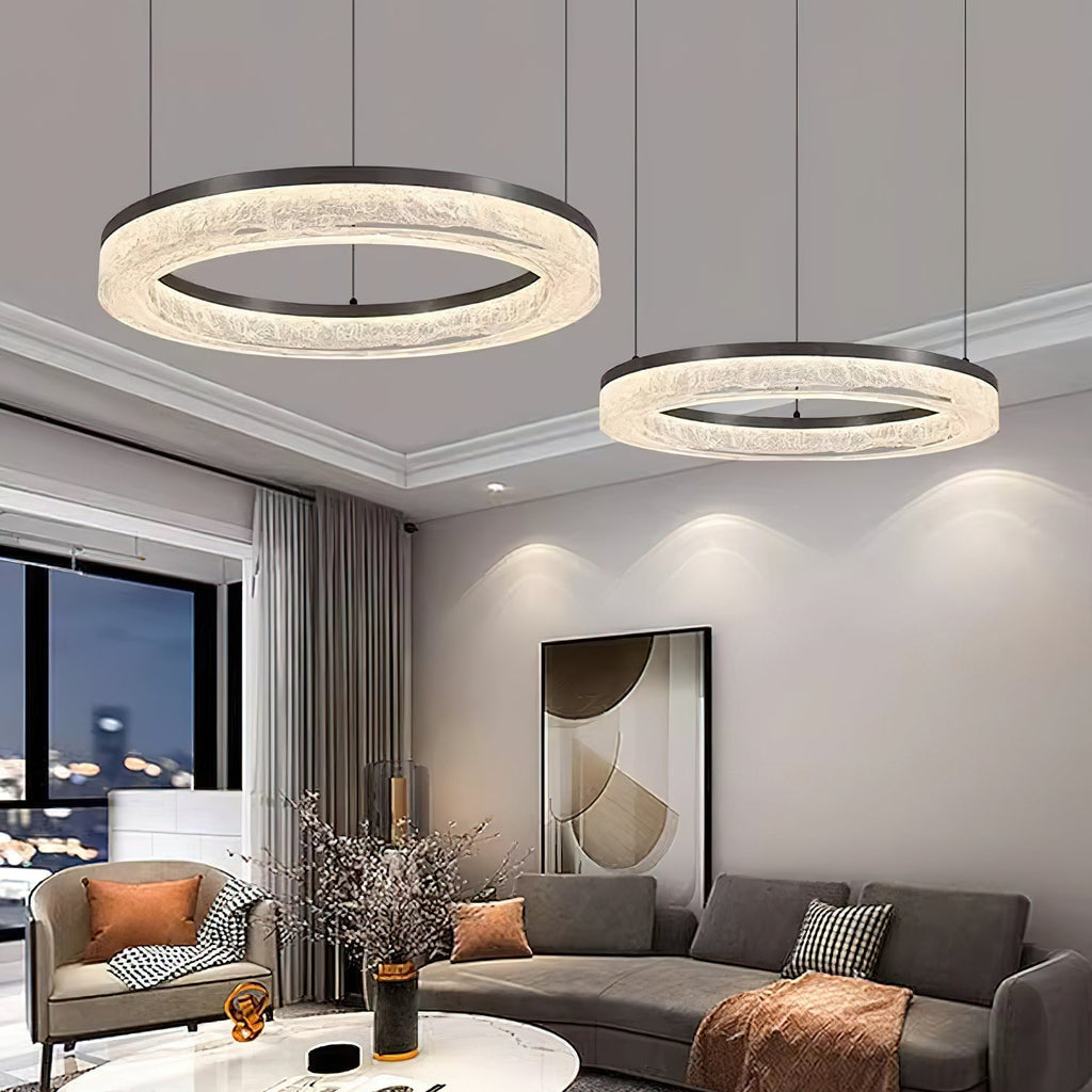 Idyll Modern Minimalist Round LED Resin Chandelier