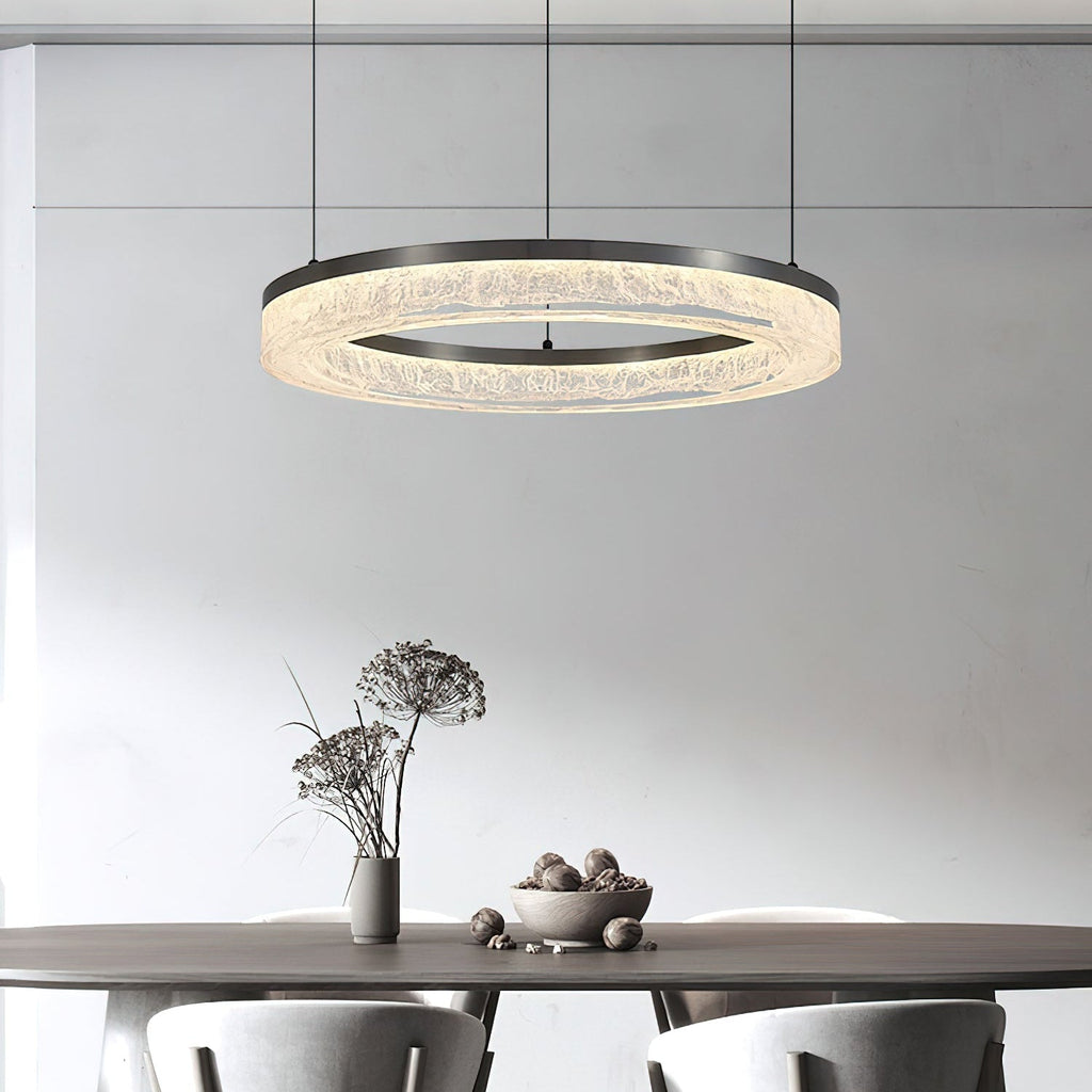 Idyll Modern Minimalist Round LED Resin Chandelier