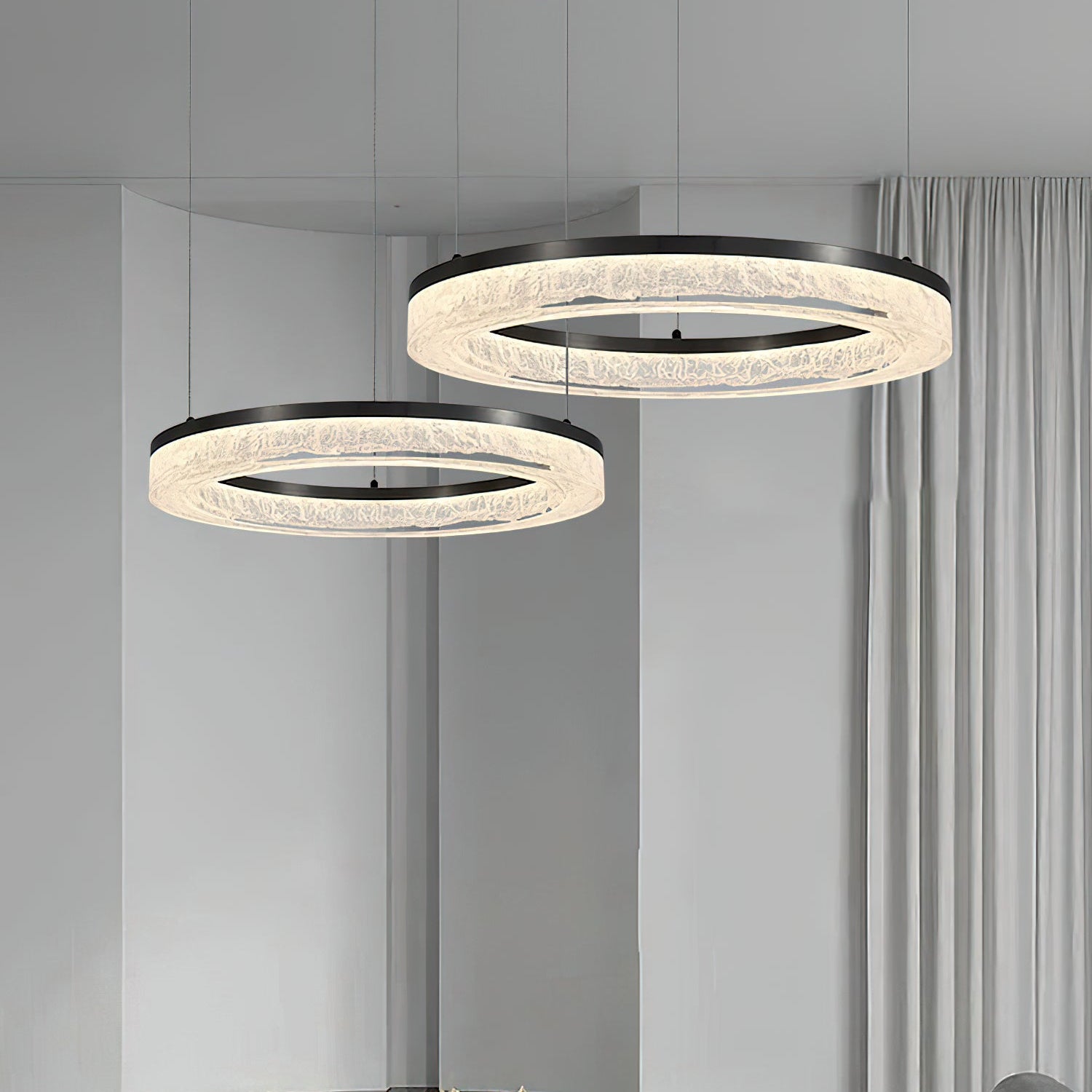 Idyll Modern Minimalist Round LED Resin Chandelier