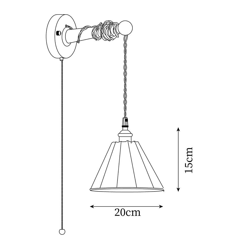 Coca Wall Lamp Pleated Cone