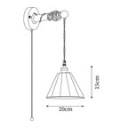 Coca Wall Lamp Pleated Cone