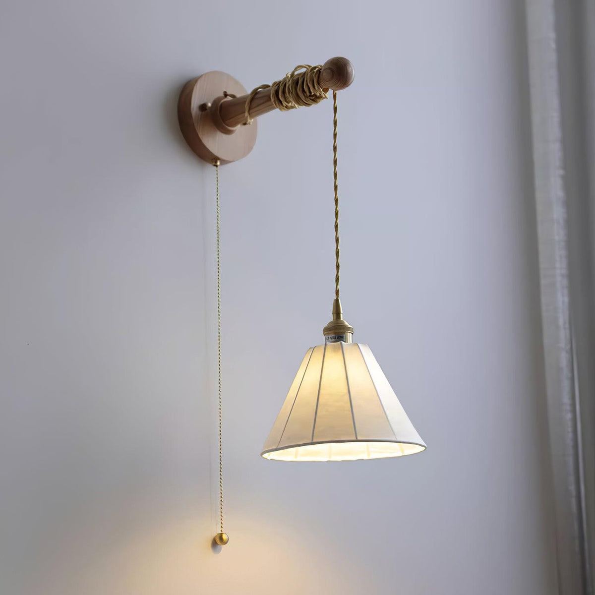 Coca Wall Lamp Pleated Cone