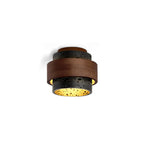 Ritta Black Travertine Ceiling Light