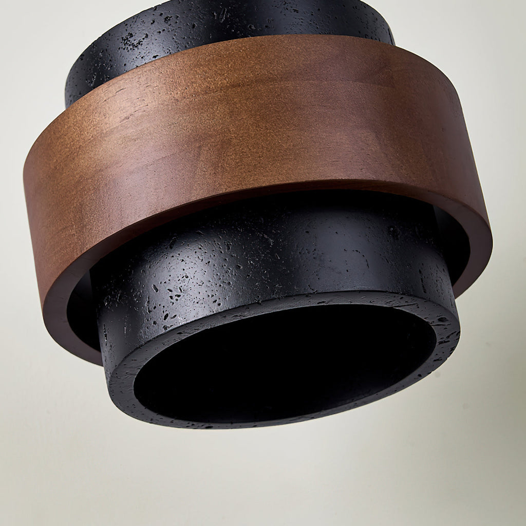 Ritta Black Travertine Ceiling Light