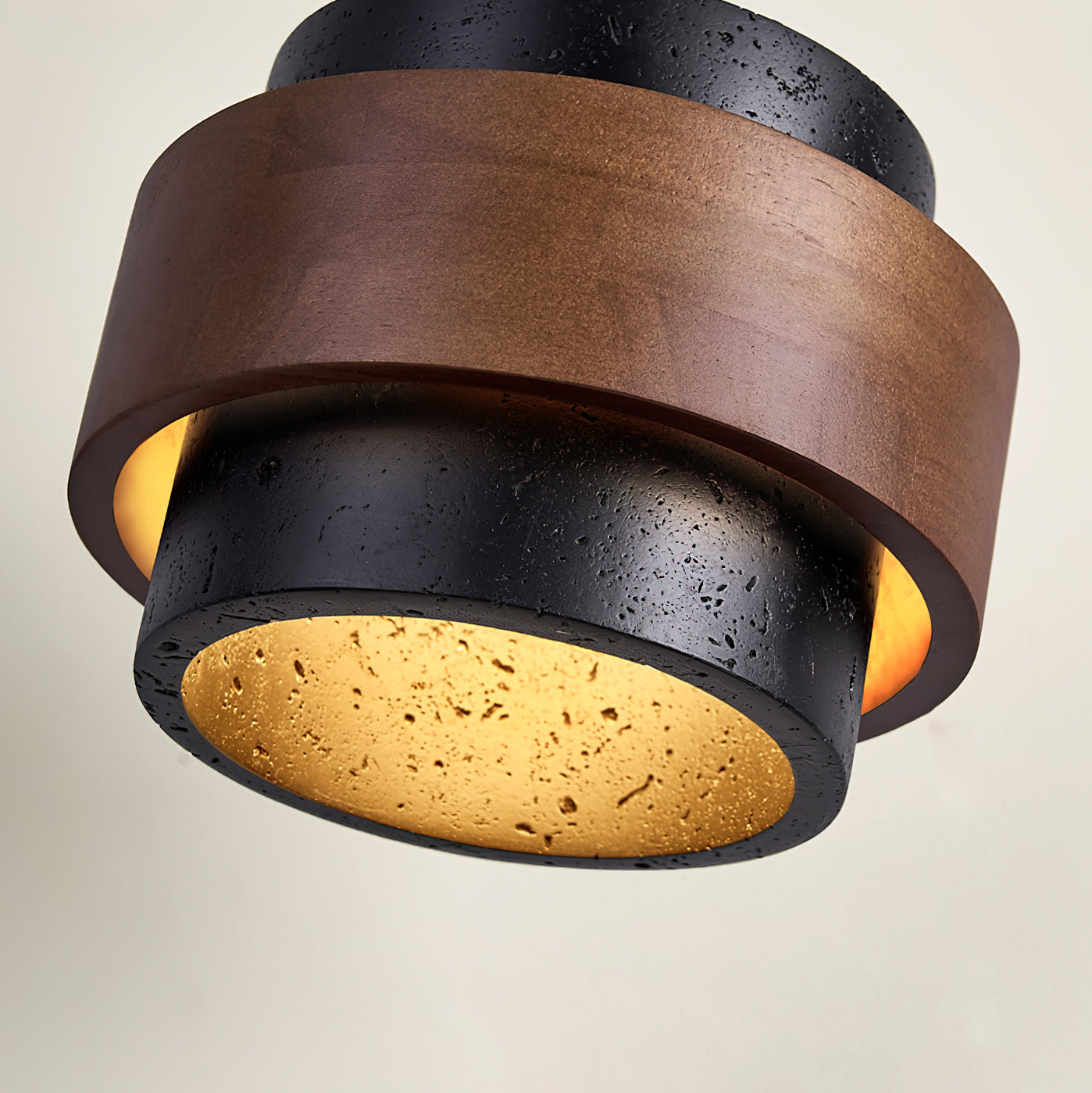 Ritta Black Travertine Ceiling Light